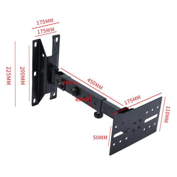 PAスピーカーマウントブラケットサポートスピーカースタンドウォールマウントイージーインストール会議室のリビングルームオフィスの調整可能
