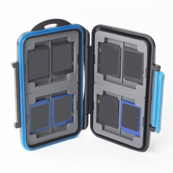 SDカードホルダーSDカードケースコンパクトショックプルーフ実用的なストレージバッグメモリSDおよびTFカードケースメモリカードオーガナイザー