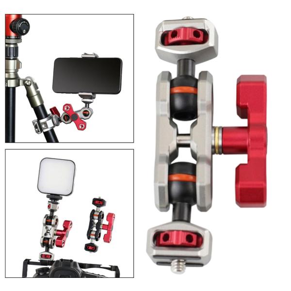 カメラマジックアーム カメラスタンド LCDモニター用 フラッシュカメラ DSLRフラッシュライト チタン