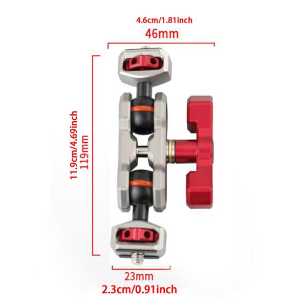 カメラマジックアーム カメラスタンド LCDモニター用 フラッシュカメラ DSLRフラッシュライト チタン