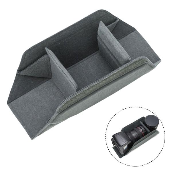 カメラレンズ用パッド入りインサートライナー DSLR保護折りたたみ式 DSLRカメラとレンズ用 カメラレンズキューブケース