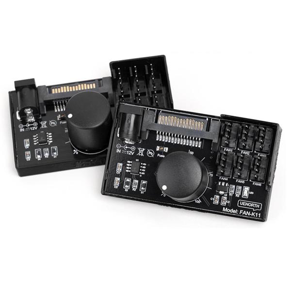 PWMファンスピードコントローラー サーバー プロフェッショナル 簡単インストール 合計60W DC電源ファンハブ PCケースシャーシ用コントロール