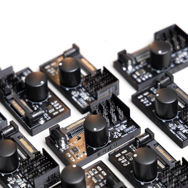 PWMファンスピードコントローラー サーバー プロフェッショナル 簡単インストール 合計60W DC電源ファンハブ PCケースシャーシ用コントロール