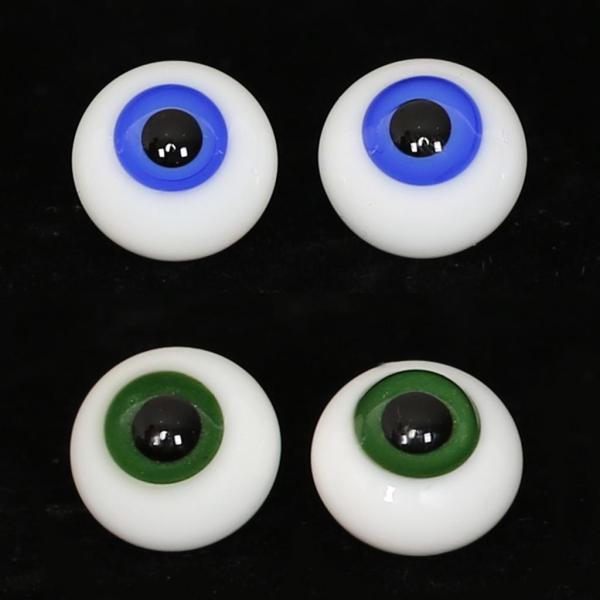 6ミリメートルの人形の眼球DIYの人形製作のためのラウンドガラスの目黒っぽい緑