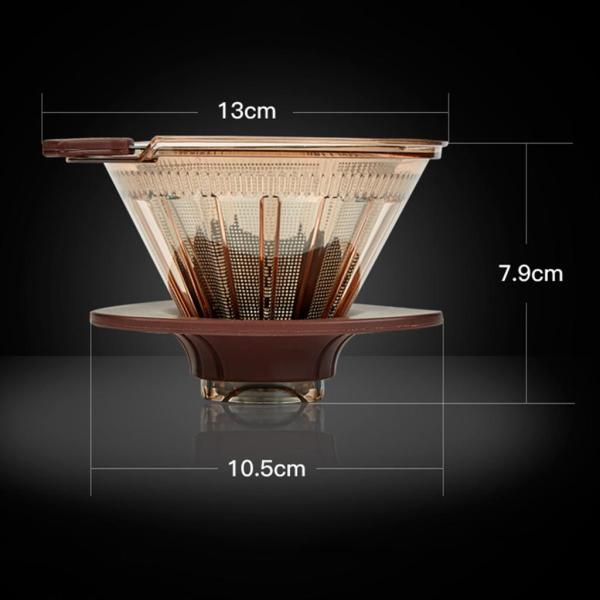 コーヒーコーンドリッパー珈琲フィルターカップステンレス製再使用可能