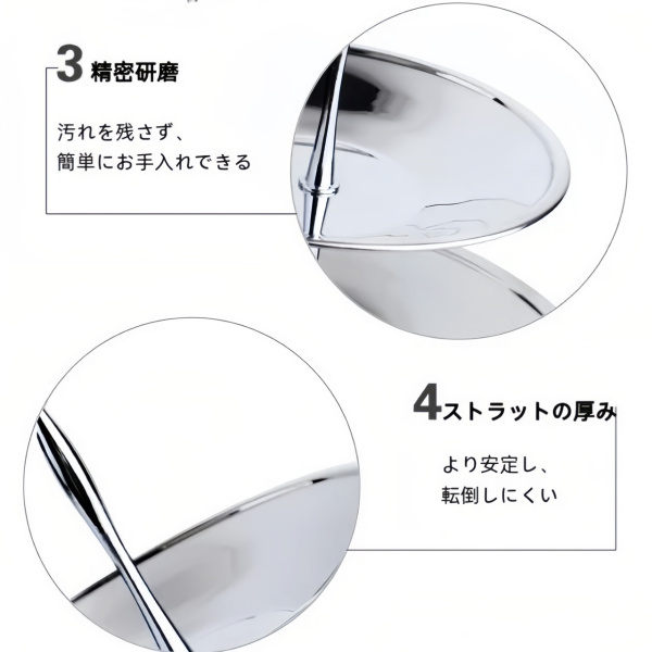 ステンレス カップケーキスタンド 3段サービングスタンドデザート パーティー ウェディング用 ラウンドケーキホルダー デザート ペストリー ケーキタワー3層