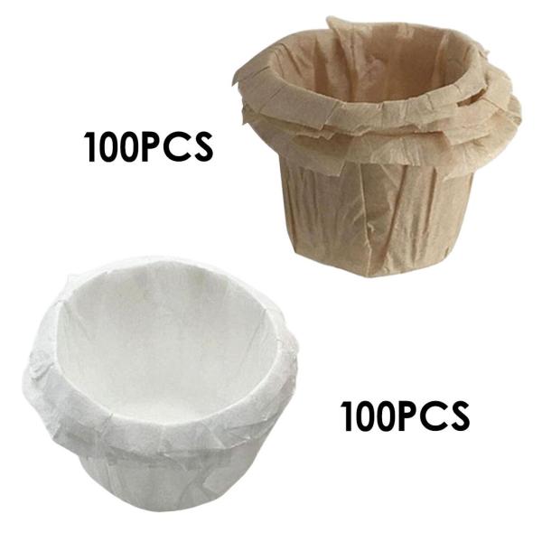 100x使い捨てコーヒーフィルターペーパーKeurigKカップホワイトの漂白剤なし