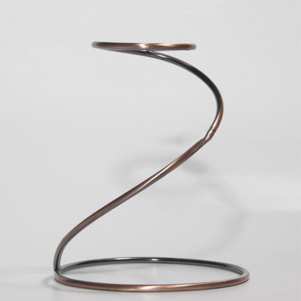 メタルティーコーヒードリップカップブラケットラックスパイラルフィルターフレームホルダーブロンズ