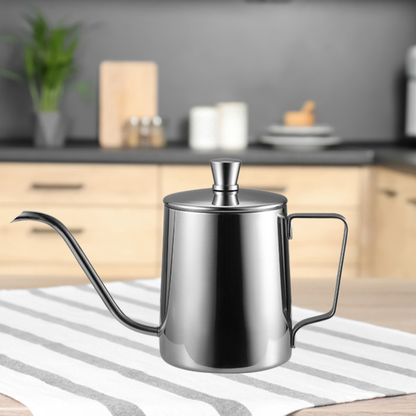 の長い狭い注ぎ口のコーヒーポットグースネックケトルステンレス 
