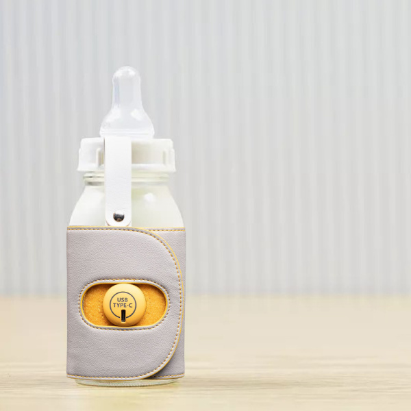 USB哺乳瓶ウォーマー急速充電安全なモバイル長寿命レザーケース断熱材外のコーヒー母乳のための多機能一定加熱｜stk-shop｜03