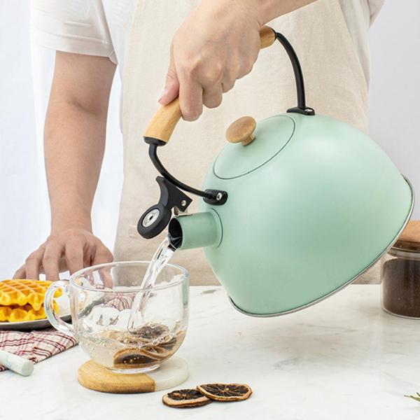 ホイッスルティーケトル3Lストーブトップクッカー自動ホイッスルウォーターケトル火傷防止大型クッカー用品クッカー用ホイッスルティーケトル