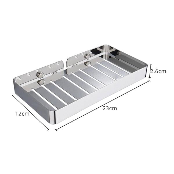 シャワーソープシャンプー収納ラック用クリエイティブソープボックス防錆23x12x2.6cm