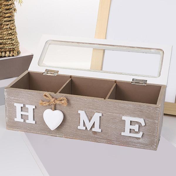 ティーバッグボックスジュエリーボックスシュガーティーバッグ用キッチンオーガナイザーコーヒーポッド3グリッド