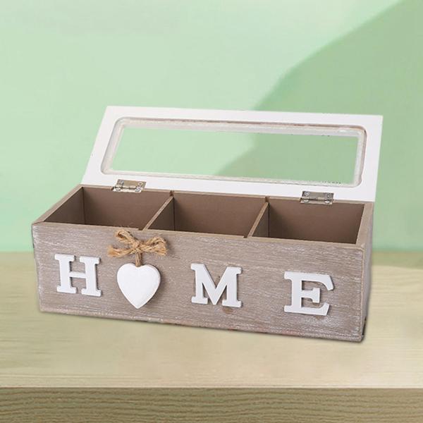 ティーバッグボックスジュエリーボックスシュガーティーバッグ用キッチンオーガナイザーコーヒーポッド3グリッド