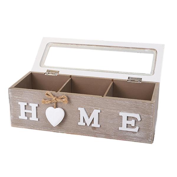 ティーバッグボックスジュエリーボックスシュガーティーバッグ用キッチンオーガナイザーコーヒーポッド3グリッド