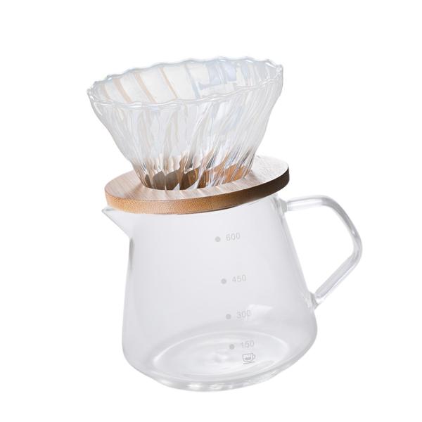 コーヒードリッパー耐熱コーヒーポットハンドブリューイングポアオーバーコーヒーメーカー600ML