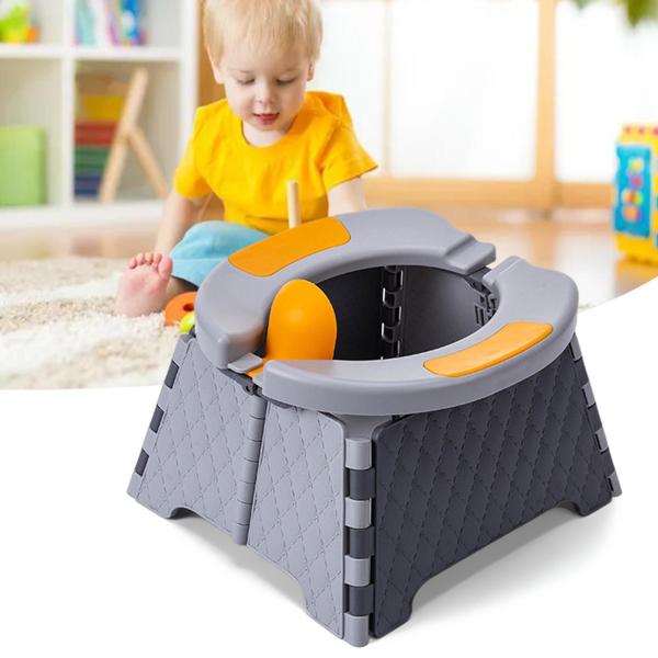 幼児屋内屋外灰色のための携帯用折りたたみ式トレーニングおまる