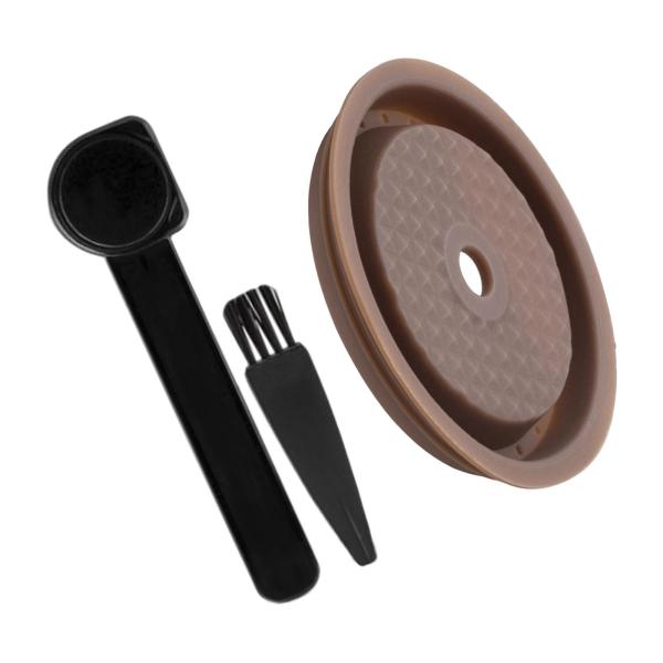カプセル用の再利用可能なコーヒーカプセルディスク食品グレードのスプーンブラシ1蓋