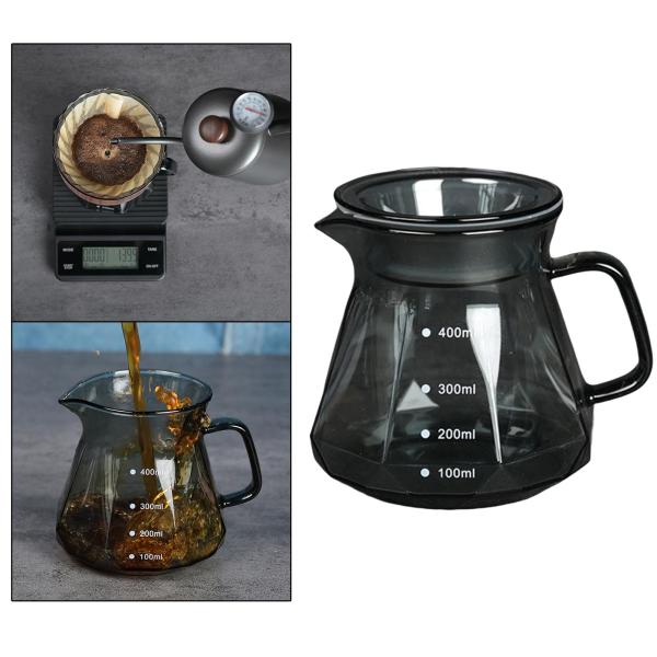 ハンドコーヒーティー醸造ティーポット用耐熱ガラスハンドドリップコーヒーポット450ml