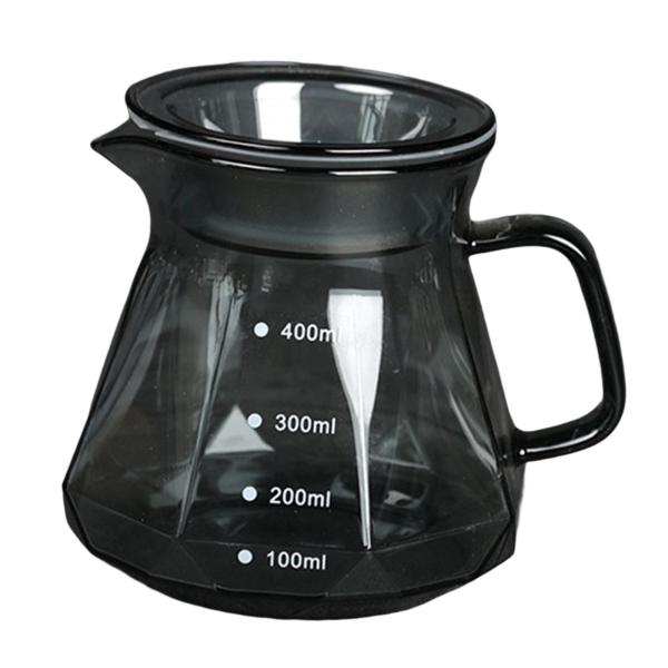 ハンドコーヒーティー醸造ティーポット用耐熱ガラスハンドドリップコーヒーポット450ml