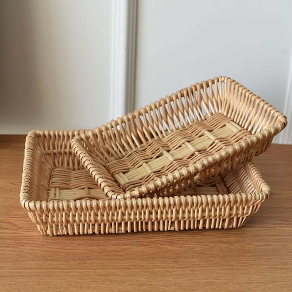 枝編み細工品バスケットフードスナックコンテナキッチンダイニングレストラン35x25x7cm