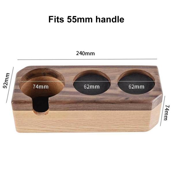 コーヒーマシンドリンクショップ用エスプレッソノックボックスウッドタンパーベースノックビン