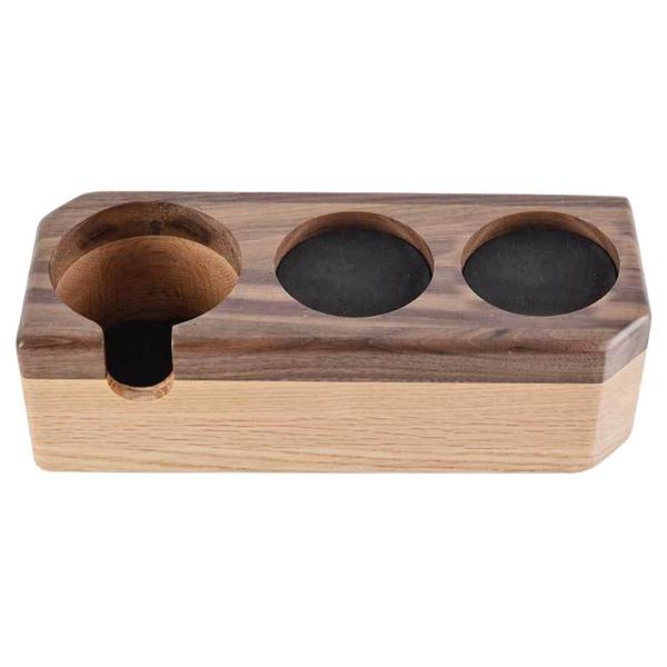 コーヒーマシンドリンクショップ用エスプレッソノックボックスウッドタンパーベースノックビン