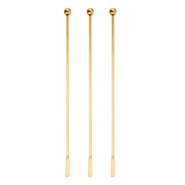 3ピース カクテルスターラー コーヒー 飲料 かき混ぜ ワイン作り 醸造バー ゴールデン