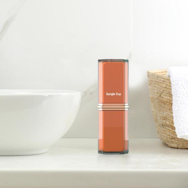 旅行用歯ブラシカップ 歯ブラシ入れケース 旅行 キャンプ バスルーム オレンジ