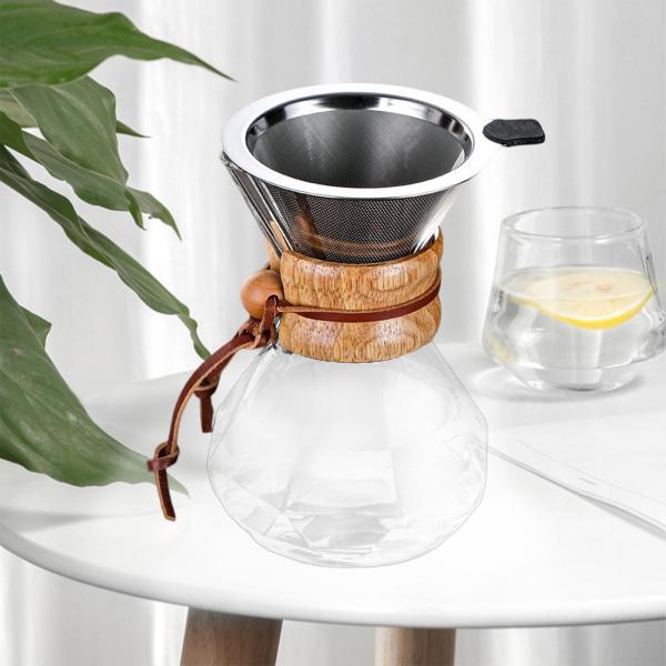 コーヒーメーカー コーヒーポット  ホットブリューワー 耐冷 オフィス用 コーヒーケトル , 800ml フィルター付