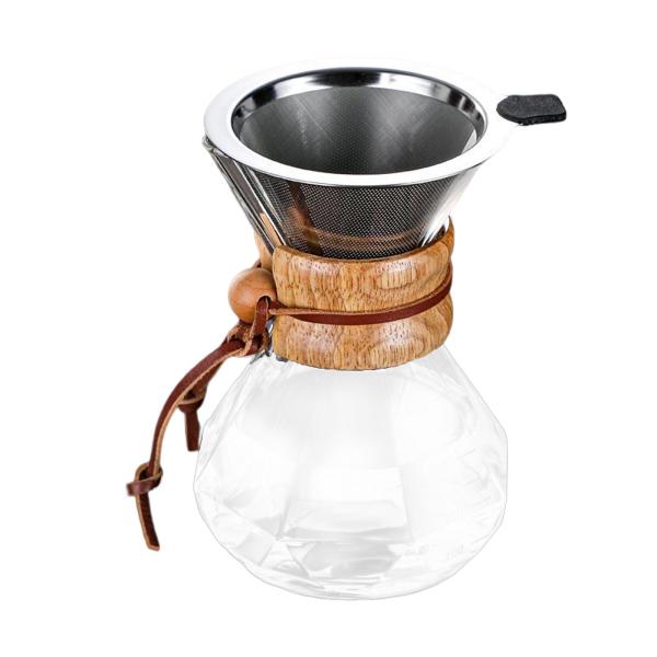 コーヒーメーカー コーヒーポット  ホットブリューワー 耐冷 オフィス用 コーヒーケトル , 800ml フィルター付