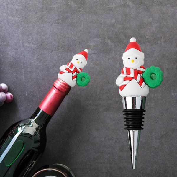 ボトルストッパー クリスマスサンタ 繰り返し使える B.