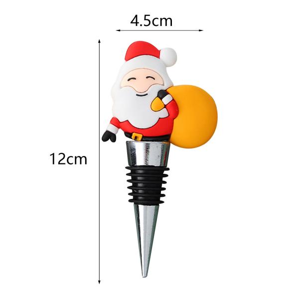 ボトルストッパー クリスマスサンタ 繰り返し使える F