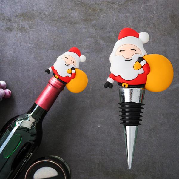 ボトルストッパー クリスマスサンタ 繰り返し使える F