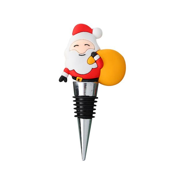 ボトルストッパー クリスマスサンタ 繰り返し使える F