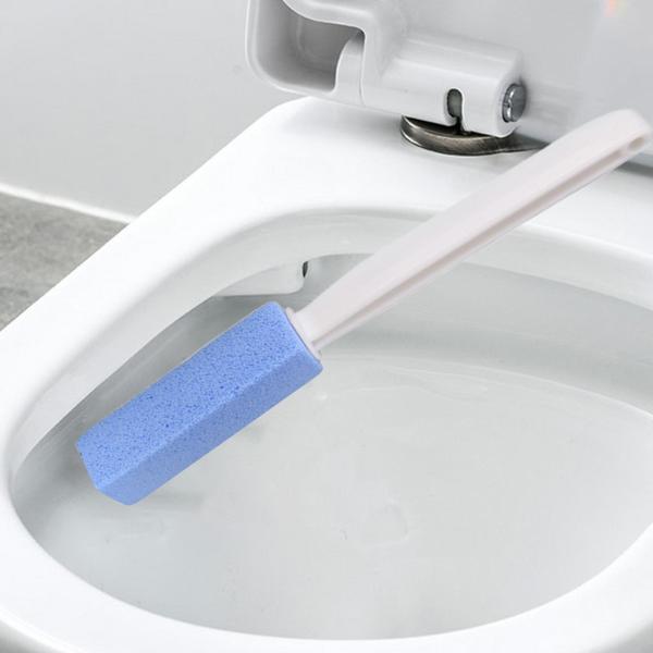 軽石 トイレブラシ 取っ手付き 錆びグリル 足ケア プール ブルー 20.5cm