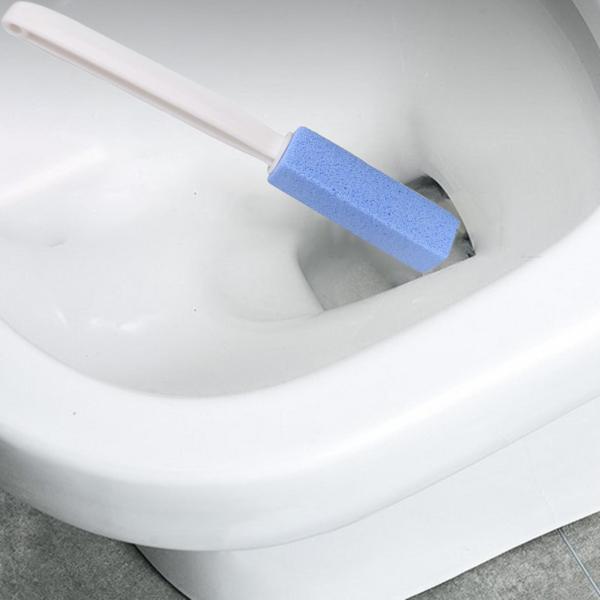 軽石 トイレブラシ 取っ手付き 錆びグリル 足ケア プール ブルー 20.5cm