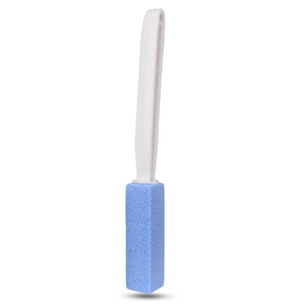 軽石 トイレブラシ 取っ手付き 錆びグリル 足ケア プール ブルー 20.5cm