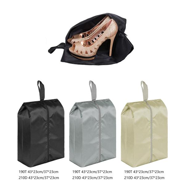 携帯用旅行靴の貯蔵袋は衣類のためのオーガナイザーをパッキングします190T 43cmを黒くします