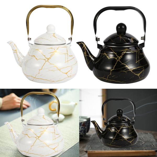 2L容量 ティーケトル ティーポット ウォーターポット ピクニック レストラン用 ホワイト