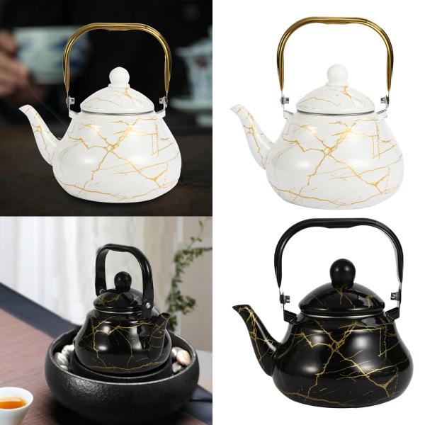 2L容量 ティーケトル ティーポット ウォーターポット ピクニック レストラン用 ホワイト