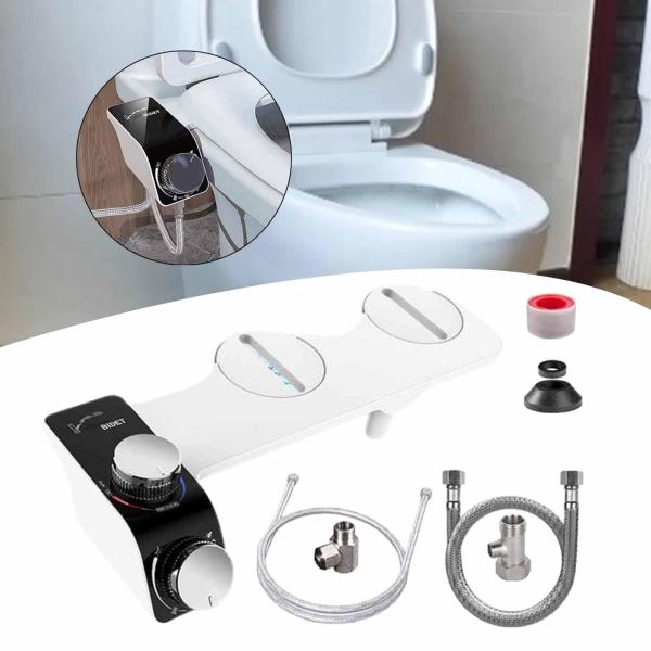トイレ用ユニバーサルビデアタッチメント 9/16インチ フェミニンウォッシュ デュアルノズル