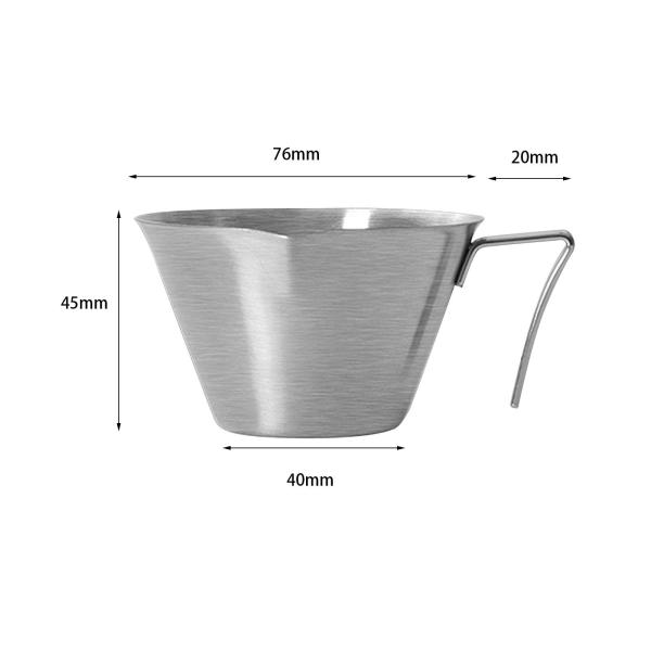レストランのためのスケールのハンドルのコーヒー・マグの計量カップが付いている100mlのエスプレッソの計量カップ
