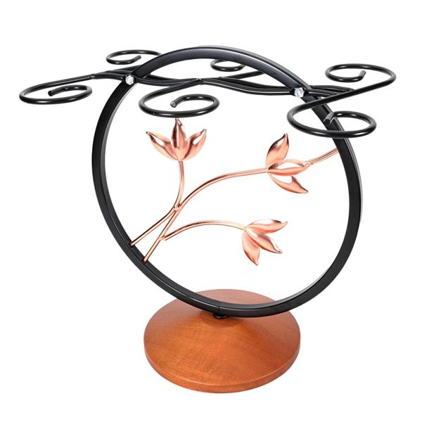 スタンディング ゴブレット ラック フック 6 個付き オーナメント スタイリッシュ