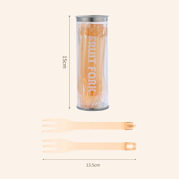  20ピース ケーキクリップ フルーツフォーク 家庭用キッチンツール オレンジ
