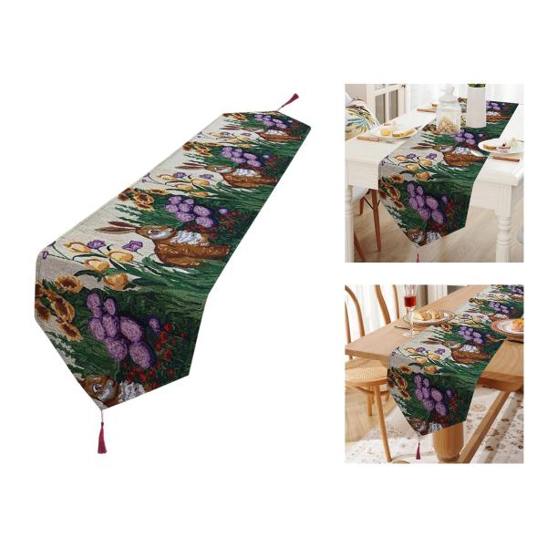 かわいいイースター テーブル ランナー イースターエッグ 屋内、屋外、休日のダイニング スタイル C