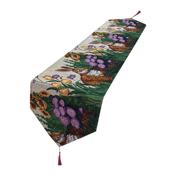 かわいいイースター テーブル ランナー イースターエッグ 屋内、屋外、休日のダイニング スタイル C