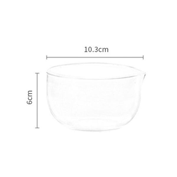 水出し用ガラス製抹茶碗 注ぎ口付き ギフト ティーアクセサリー 350ml