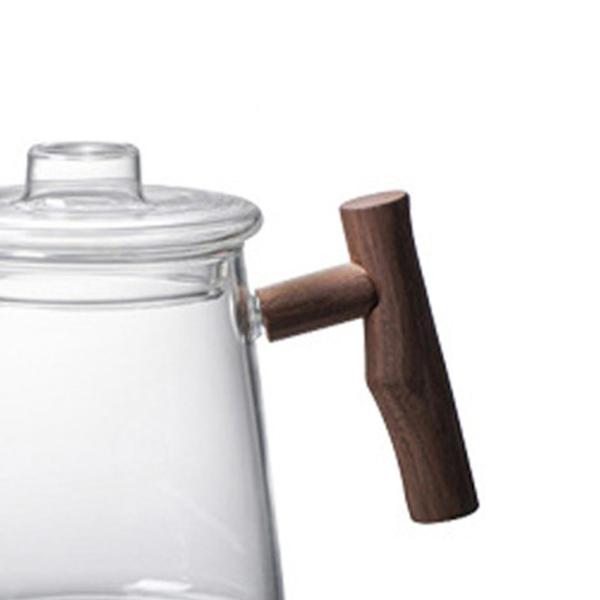 ガラス グースネック ケトル 人間工学に基づいたハンドル ウォーター ボイラー 長くて狭い注ぎ口 700ML