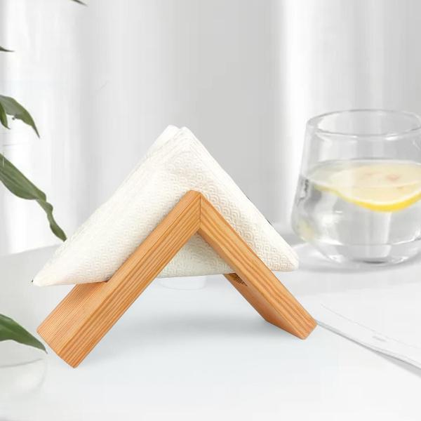 素朴な木製ナプキン ホルダー ナプキン ラック スタンド キッチン レストラン ピクニック用